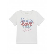 GUESS μπλούζα παιδική κορίτσι K6RI20K6YW4-G011 λευκή